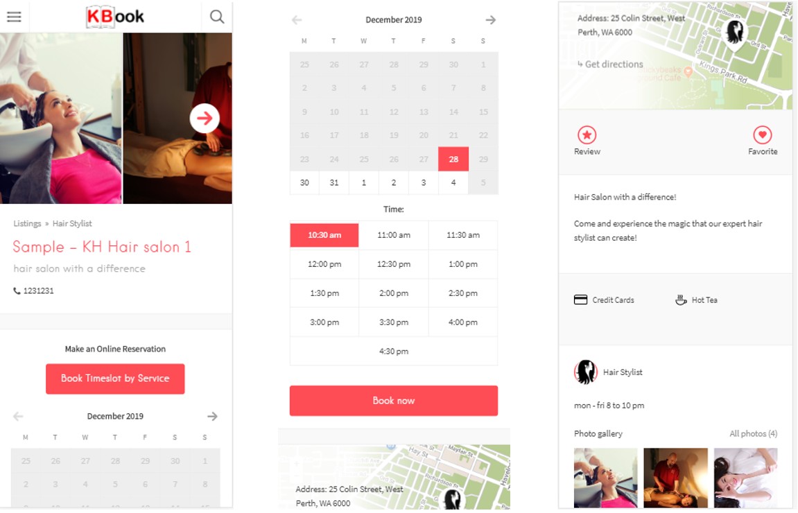 KBook mobile booking